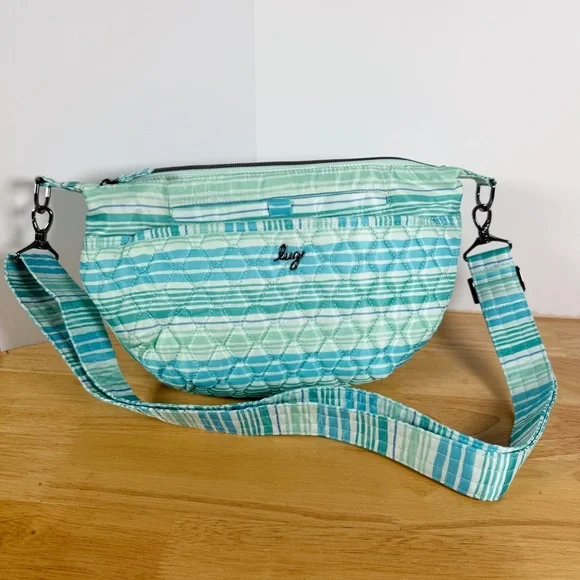 lug Bags Lug Classic Quilted Crossbody Bolero Love Waves Aqua